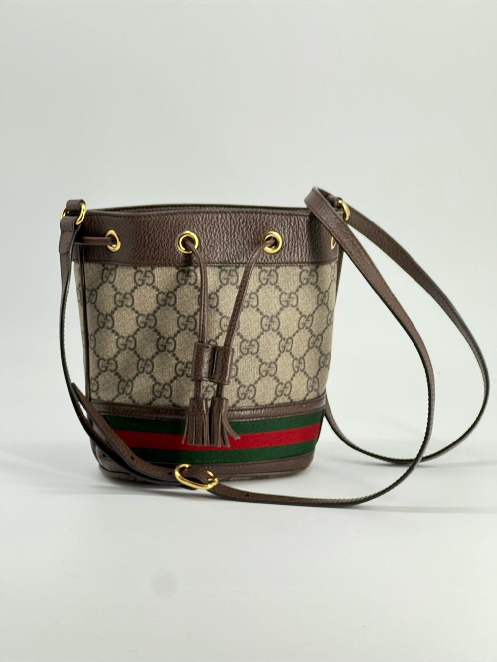 Gucci Ophidia GG Bucket Bag Supreme Canvas